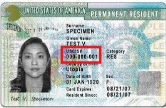 Numero A en Green Card