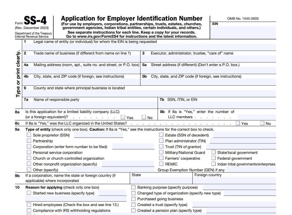 Número EIN para tu negocio