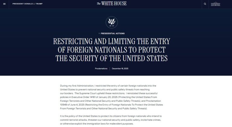 Travel ban de 39 países