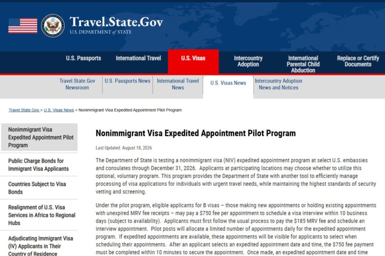 Visas turismo negocio